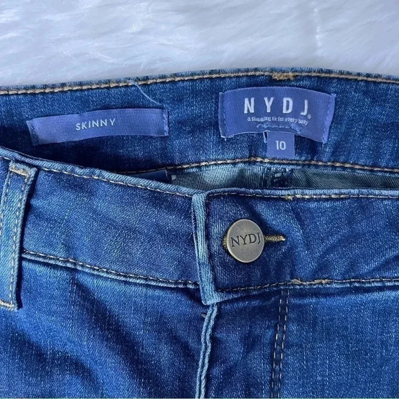 NYDJ Not Your Daughter Jeans Womens Denim Dark Wash Skinny Jeans Size 10 - Picture 5 of 5